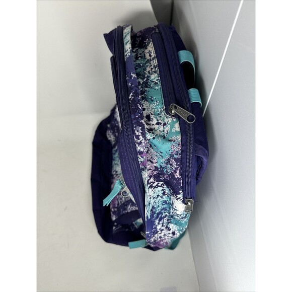 Trans By JanSport Tie Dizzle 17" Backpack Laptop Sleeve 4 Zippered Compartments - Picture 4 of 6